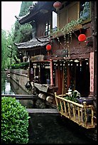 Restaurant across the canal. Lijiang, Yunnan, China ( color)