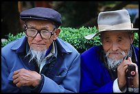 Elderly Naxi men. Lijiang, Yunnan, China ( color)