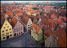 Panoramic view of the city. Rothenburg ob der Tauber, Bavaria, Germany
