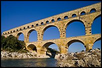 Roman aqueduct over Gard River. France ( color)