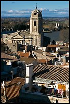 Church and rooftops. Arles, Provence, France