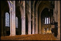 Interior of Chartres Cathedral. France