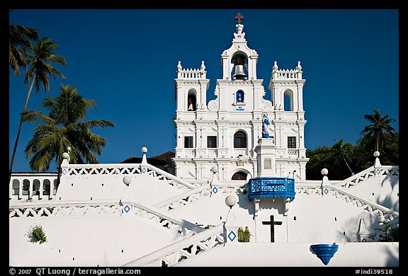 Church of our Lady of the Immaculate Conception, afternoon, Panaji. Goa, India (color)