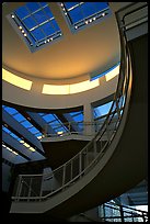 Interior of Entrance Hall, sunset, Getty Museum, Brentwood. Los Angeles, California, USA ( color)