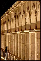 Columns of Poseda de la Moneda by night. Zacatecas, Mexico