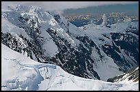 Aerial view of glaciated peak, University Range. Wrangell-St Elias National Park ( color)