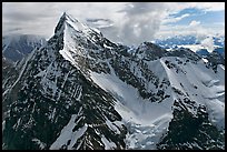 Aerial view of pointed icy peak, University Range. Wrangell-St Elias National Park ( color)