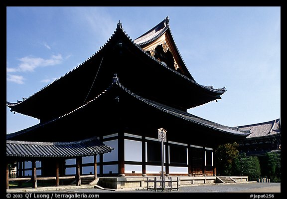 Classical roof shapes of a Zen temple. Kyoto, Japan