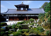 Garden and subtemple, Tofuju-ji Temple. Kyoto, Japan ( color)