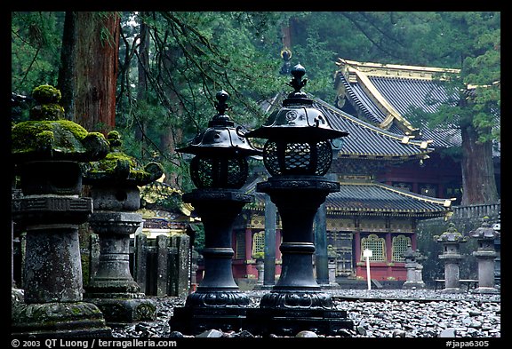 Sacred urns in Tosho-gu Shrine. Nikko, Japan (color)