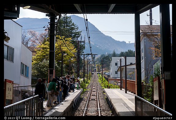 Cable-car from Gora Station, Hakone. Japan (color)
