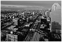 Wintry view from Calgary Tower. Calgary, Alberta, Canada (black and white)