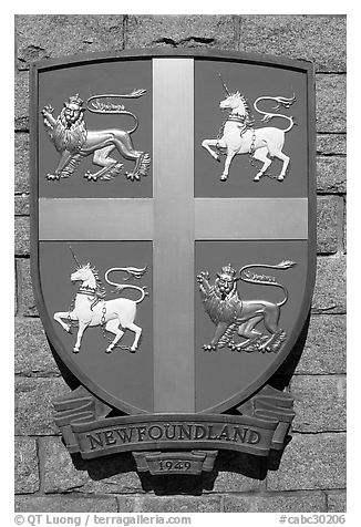 Shield of Newfoundland Province. Victoria, British Columbia, Canada