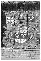 Shield of Canada. Victoria, British Columbia, Canada (black and white)