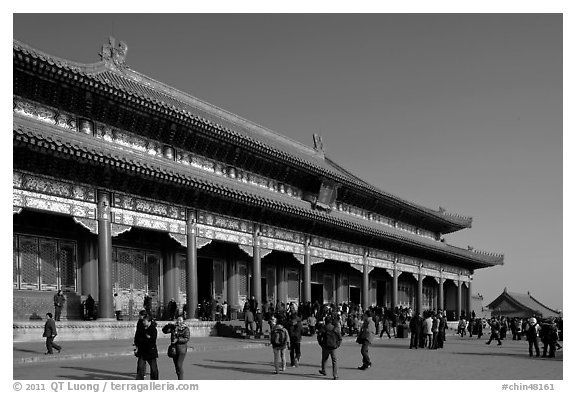Hall of Supreme Harmony, Forbidden City. Beijing, China (black and white)
