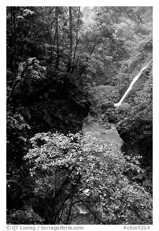 Waterfall between Qingyin and Hongchunping. Emei Shan, Sichuan, China