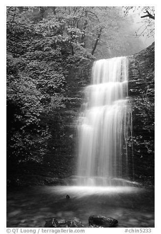 Waterfall between Xiangfeng and Yuxian. Emei Shan, Sichuan, China
