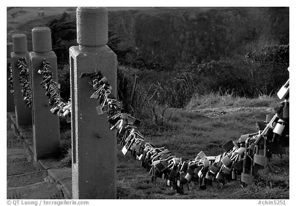 Chain locks added by pilgrims. Emei Shan, Sichuan, China