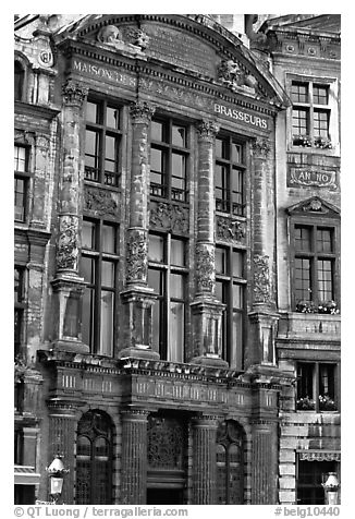 Brewers' guidhall. Brussels, Belgium (black and white)