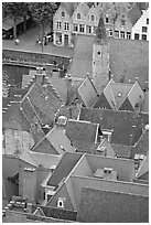 Rooftops. Bruges, Belgium (black and white)