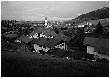 View of Nesselwang. Bavaria, Germany (black and white)