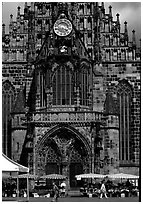 Liebfrauenkirche (church of Our Lady). Nurnberg, Bavaria, Germany (black and white)