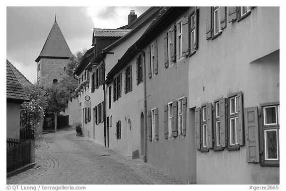 Row of houses,  Dinkelsbuhl. Bavaria, Germany