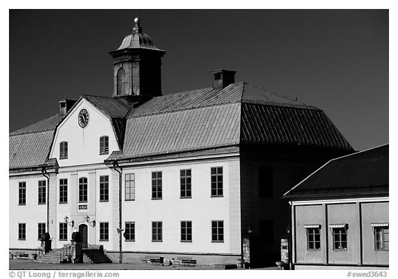Mining Museum in Falun. Central Sweden (black and white)