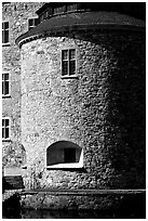 Tower of the Orebro slott, Orebro. Central Sweden (black and white)