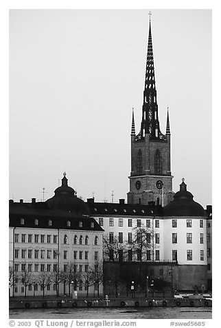 Riddarholmskyrkan. Stockholm, Sweden (black and white)