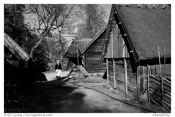 Rural houses, Skansen. Stockholm, Sweden