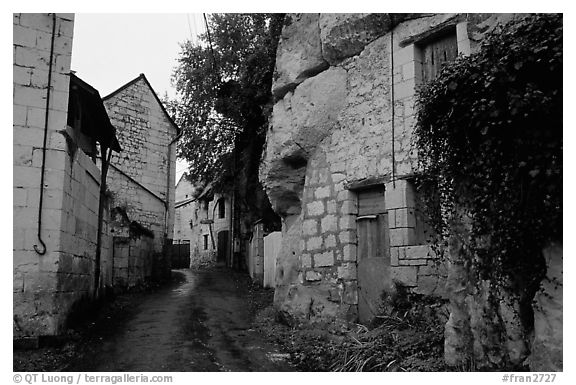 Troglodyte houses. Loire Valley, France