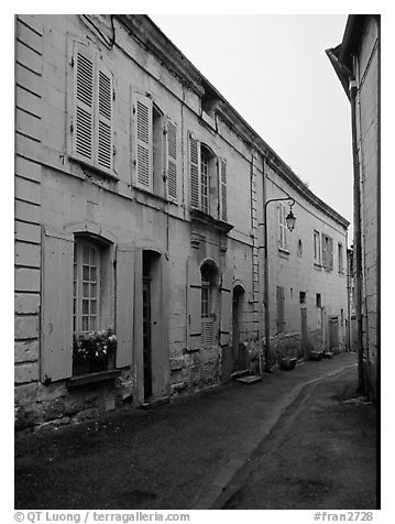 Street. Loire Valley, France (black and white)