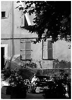 Street scene in Vallauris. Maritime Alps, France (black and white)