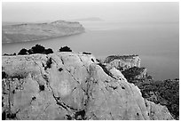 Near the Grande Candelle at dawn. Marseille, France (black and white)