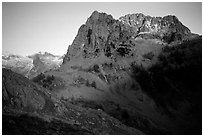 View from the Madone de Fenestre, Mercantour National Park. Maritime Alps, France (black and white)