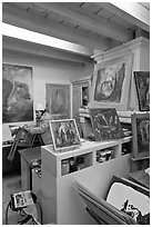 Artist's studio. Arles, Provence, France ( black and white)