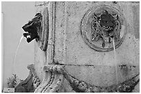 Fountain detail. Aix-en-Provence, France ( black and white)