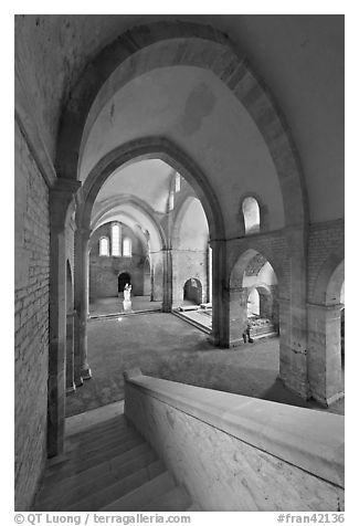Church interior, Abbaye de Fontenay. Burgundy, France