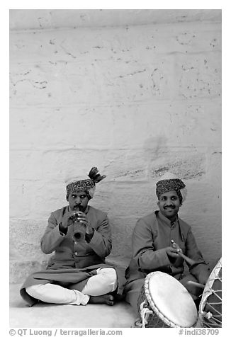 Musicians, Mehrangarh Fort. Jodhpur, Rajasthan, India