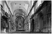 Church of St Francis of Assisi interior, Old Goa. Goa, India ( black and white)