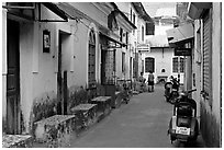 Alley, Panjim (Panaji). Goa, India (black and white)