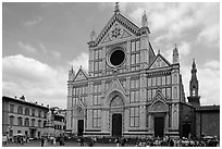 Santa Croce. Florence, Tuscany, Italy ( black and white)