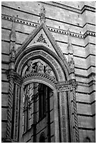 Gate in Duomo wall. Siena, Tuscany, Italy ( black and white)