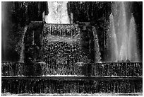 Fountain in the gardens of Villa d'Este. Tivoli, Lazio, Italy ( black and white)