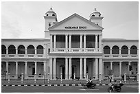 Mahkamah Tinggi colonial-style supreme court. George Town, Penang, Malaysia (black and white)