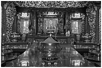 Poh Hock Seah altar, Hock Tik Cheng Sin Temple. George Town, Penang, Malaysia ( black and white)