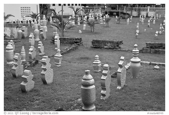 Islamic gravestones, Kampung Kling. Malacca City, Malaysia