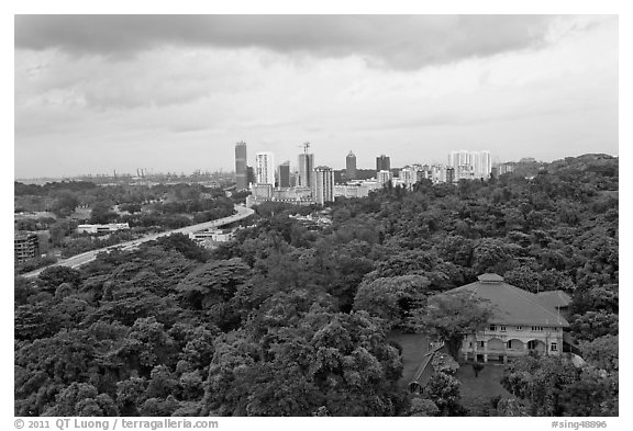 Mount Faber Park. Singapore (black and white)