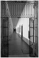Corridor in Hospicios de Cabanas. Guadalajara, Jalisco, Mexico (black and white)